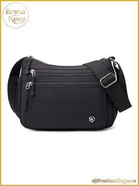 Nylon Crossbody Bag Anti Theft Water Resistant Multi Pocket Purse